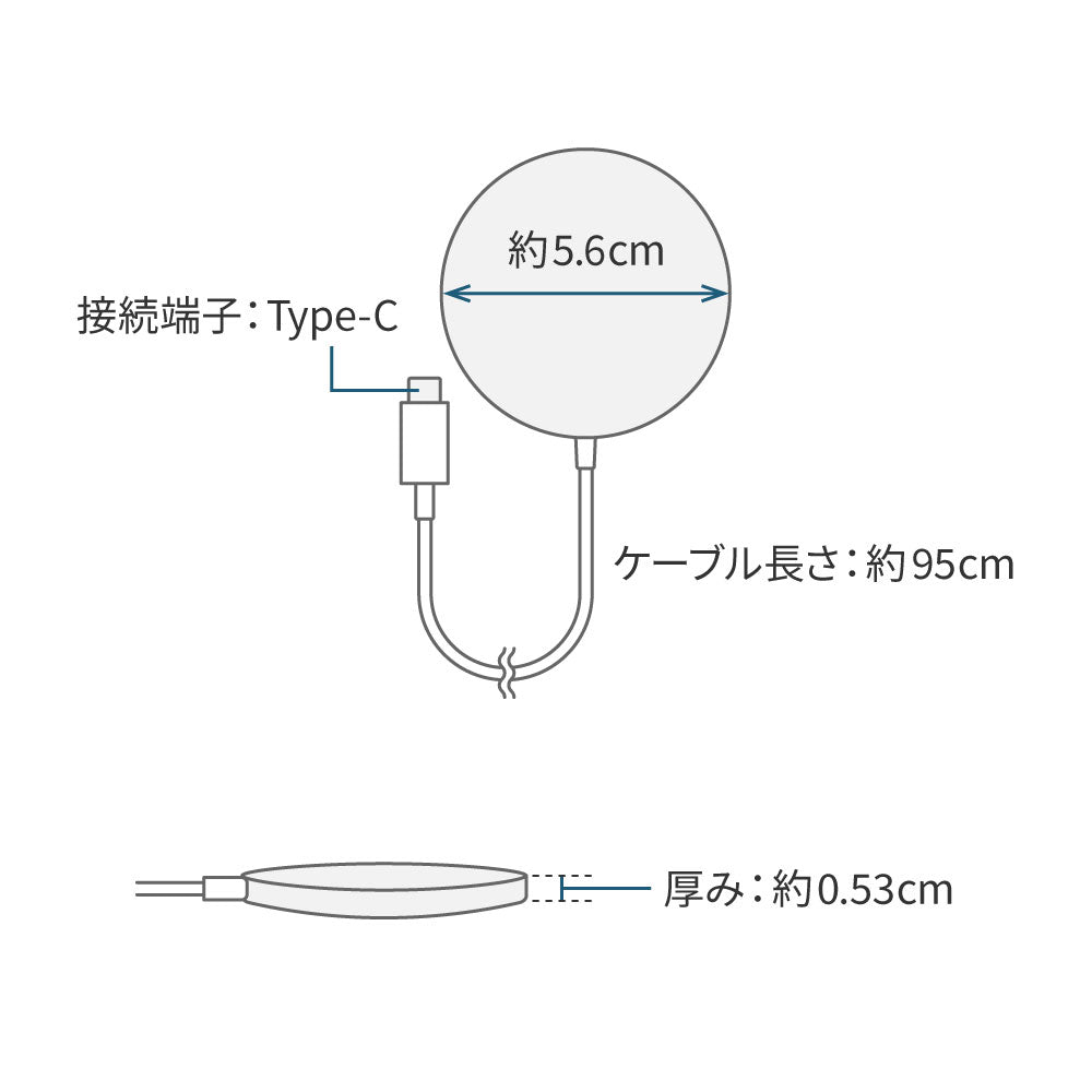 LAZOS マグネット式 ワイヤレス充電器 15W 急速充電