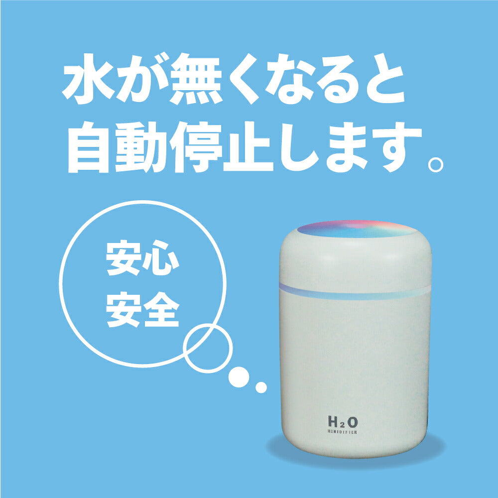 小型 加湿器 卓上 静音 USB給電式