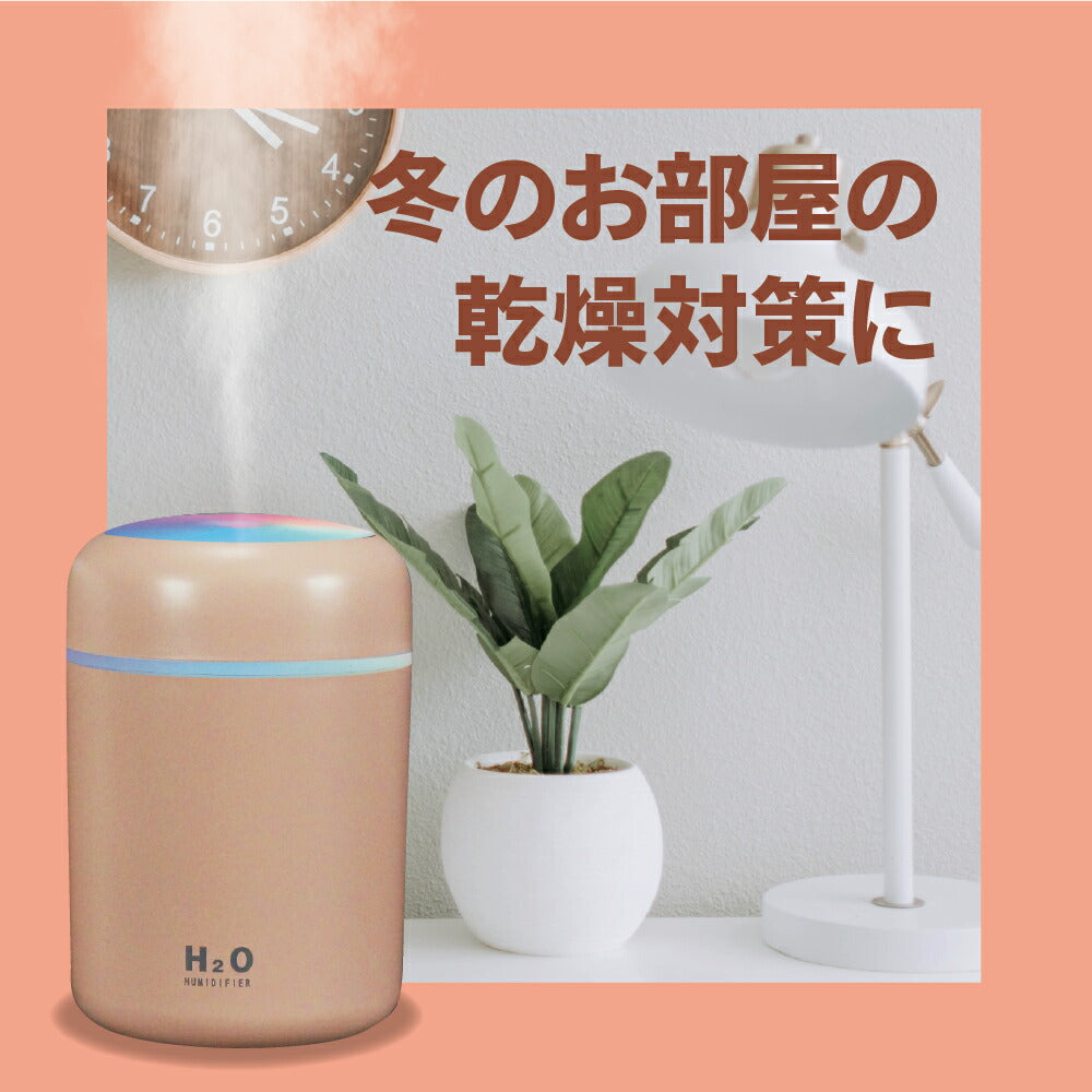 小型 加湿器 卓上 静音 USB給電式